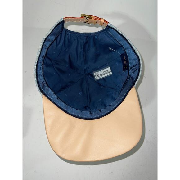 Louis Vuitton Monogram Legacy Cap Light Blue Denim LV Logo Sun Baseball Hat 58 - Picture 8 of 9